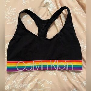 Calvin Klein Black Bra with Multicolor Band